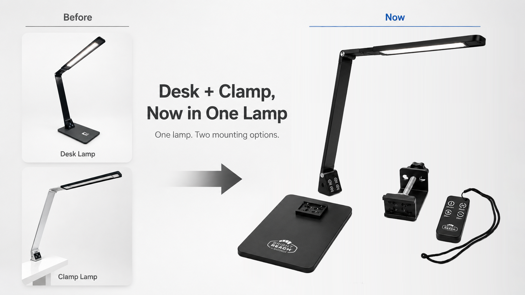 Bright Reach 2-in-1 Desk/Clamp Lamp