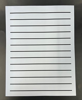 Bold Line Writing Paper (8.5 x 11) - 3/4" Lines