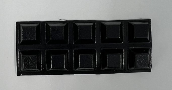Small Flat Square Black Bump Dots (20)