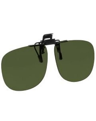 NoIR (F02#21) Large Flip-Up Clip-Ons: 9% Medium Grey/Green