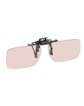 NoIR (F88#22) Large Rectangular Flip-Up Clips-Ons: 57% Light Plum