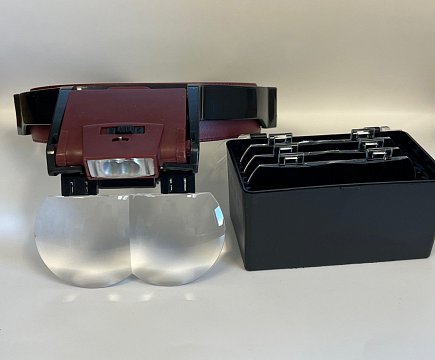 LED Headband Magnifier w/ 1.7X, 2.0X, 2.5X, 4.5X Binocular Lens
