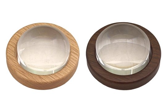 Magnabrite 64mm Round Wood Base - Specify Oak or Walnut
