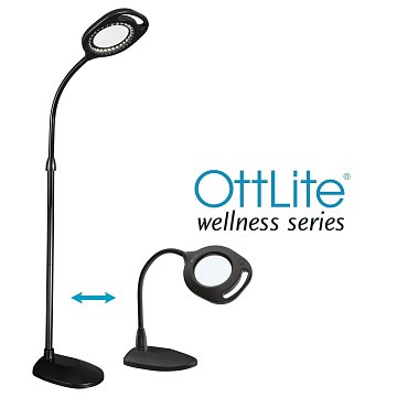 OttLite 2-in-1 Magnifier Floor and Table Lamp