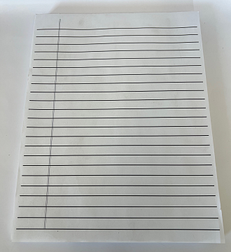 Fine Line Writing Paper (8.5 x 11) - 3/8" Lines